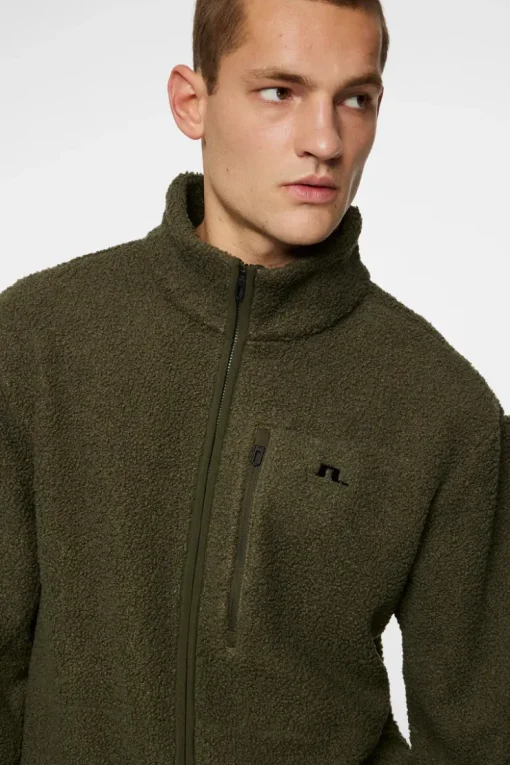 Ski|Base & Mid Layers<J.Lindeberg Peter Pile Jacket ForestGreen