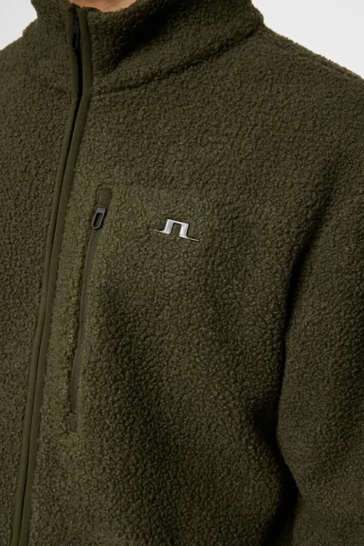 Ski|Base & Mid Layers<J.Lindeberg Peter Pile Jacket ForestGreen