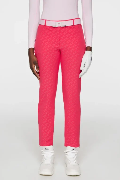 Golf|Trousers<J.Lindeberg Pia Bridge Pant TourGeoJacquardPinkM