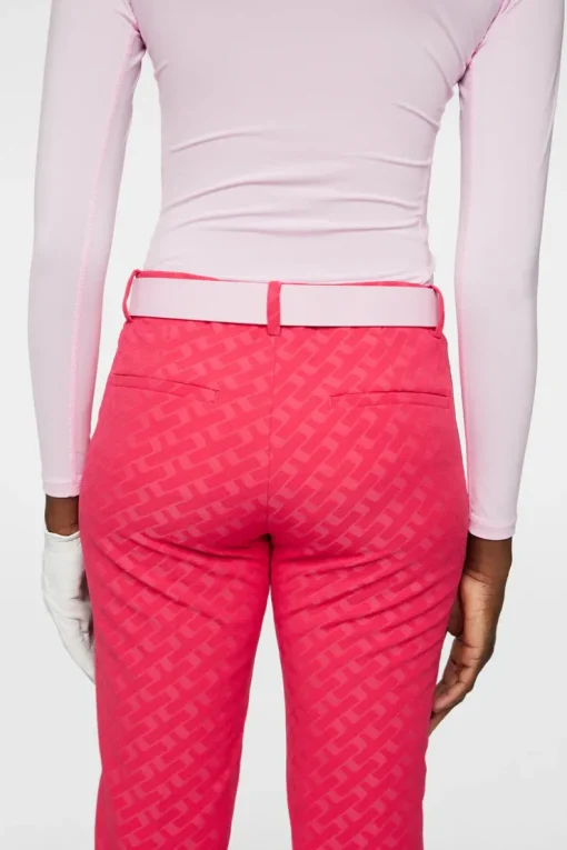 Golf|Trousers<J.Lindeberg Pia Bridge Pant TourGeoJacquardPinkM