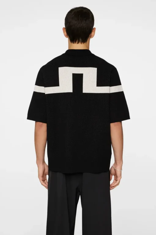 Knitwear|Tops<J.Lindeberg Rayne Knitted Shirt Black