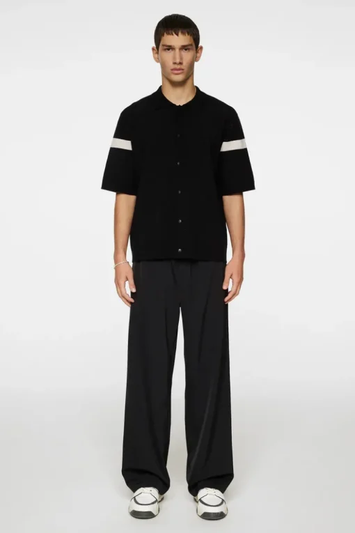 Knitwear|Tops<J.Lindeberg Rayne Knitted Shirt Black