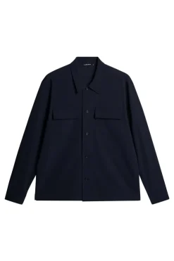 Jackets|Outerwear<J.Lindeberg Reid Drape Overshirt JLNavy