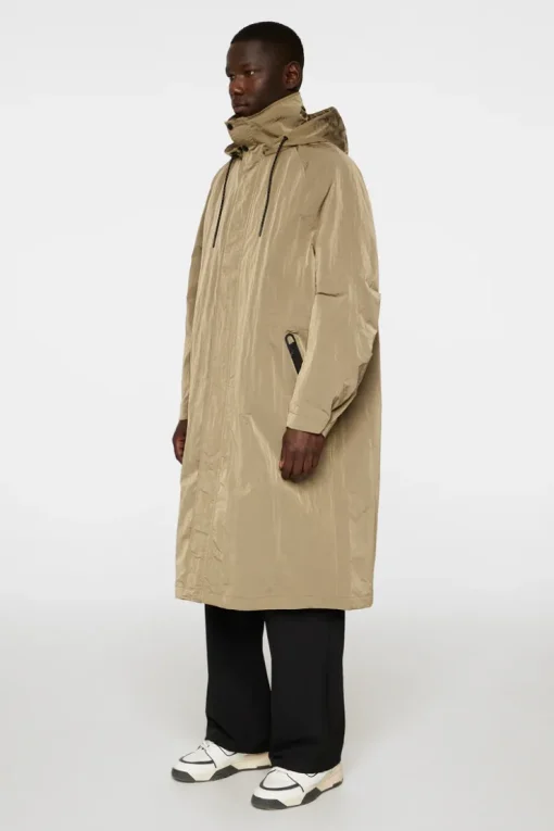 Jackets|Outerwear<J.Lindeberg Remy 2 Tone Raincoat BatiqueKhaki