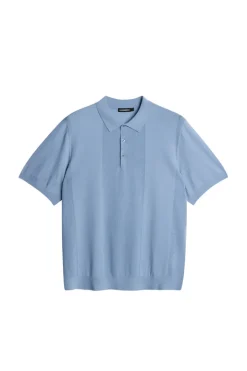 Polo Shirts|Knitwear<J.Lindeberg Reymond Solid Stripe Polo RainWashed