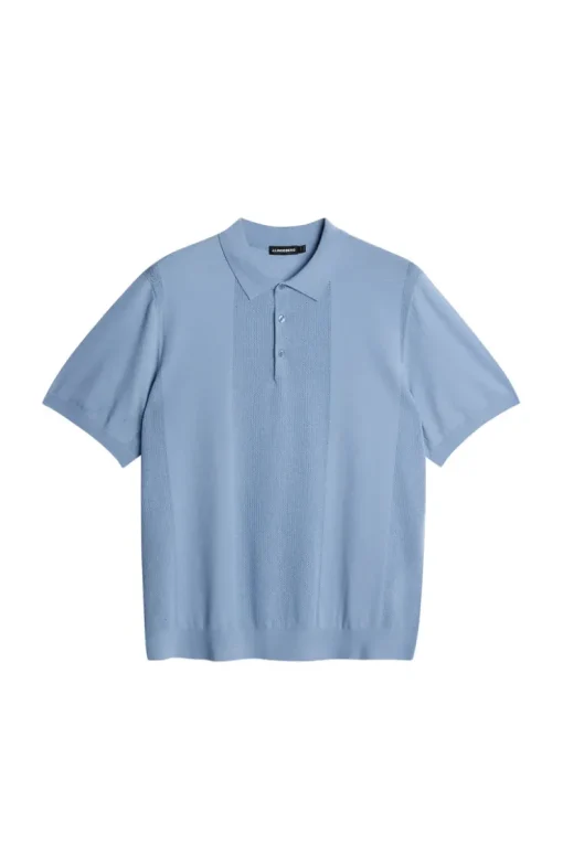Polo Shirts|Knitwear<J.Lindeberg Reymond Solid Stripe Polo RainWashed