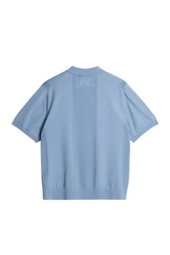 Polo Shirts|Knitwear<J.Lindeberg Reymond Solid Stripe Polo RainWashed