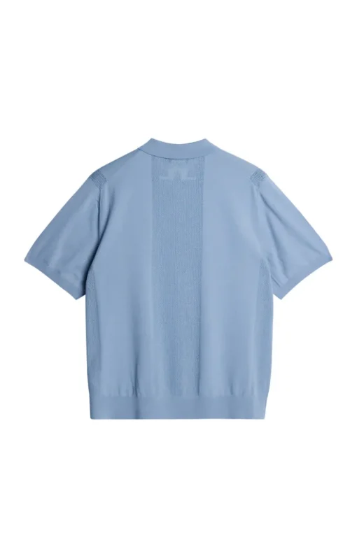 Polo Shirts|Knitwear<J.Lindeberg Reymond Solid Stripe Polo RainWashed