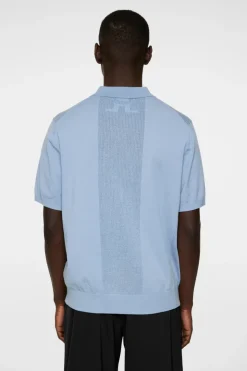 Polo Shirts|Knitwear<J.Lindeberg Reymond Solid Stripe Polo RainWashed