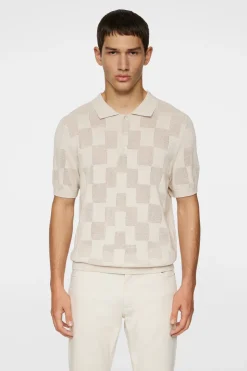 Knitwear|Tops<J.Lindeberg Reymond Stacked Bridge Polo Moonbeam