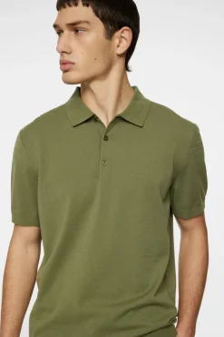 Polo Shirts|Knitwear<J.Lindeberg Ridge Knitted Polo Olivine