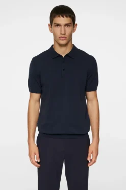 Polo Shirts|Knitwear<J.Lindeberg Ridge Knitted Polo JLNavy