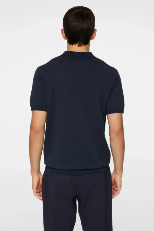 Polo Shirts|Knitwear<J.Lindeberg Ridge Knitted Polo JLNavy