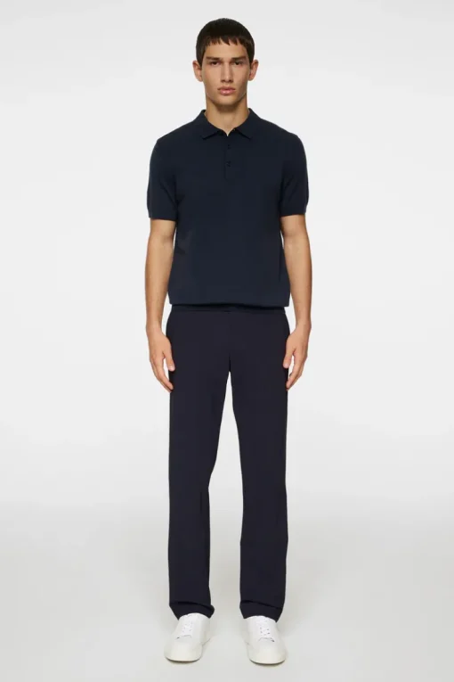 Polo Shirts|Knitwear<J.Lindeberg Ridge Knitted Polo JLNavy