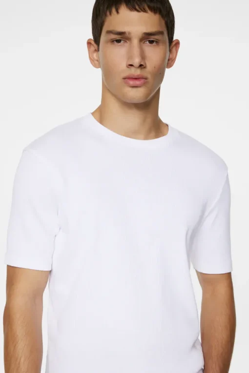 T-shirts|Tops<J.Lindeberg Rob Slim Rib Tee White