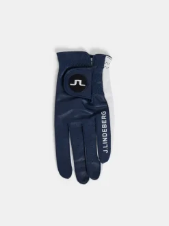 Golf|Golf<J.Lindeberg Ron Leather Golf Glove A JLNavy
