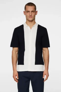 Golf|Knitwear<J.Lindeberg Rue Knitted Polo Shirt JLNavy