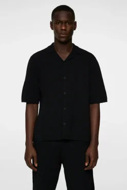 Knitwear|Tops<J.Lindeberg Sal Knitted Boucle Shirt Black