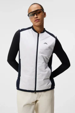 Outdoor|Vests<J.Lindeberg Sanaa Hybrid Vest White