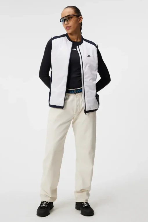 Outdoor|Vests<J.Lindeberg Sanaa Hybrid Vest White