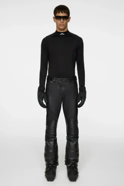 Ski|Bottoms<J.Lindeberg Sonny Leather Pants Black