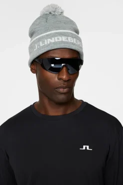 Accessories|Active<J.Lindeberg Stripe Beanie MediumGreyMelange
