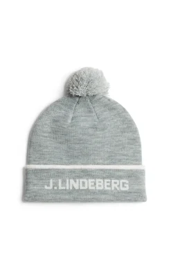 Accessories|Active<J.Lindeberg Stripe Beanie MediumGreyMelange