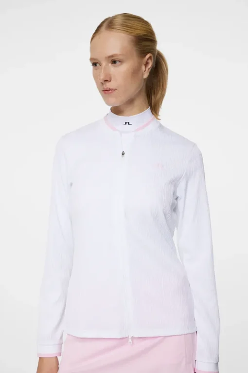Golf|Base & Mid Layers<J.Lindeberg Susanna Mid Layer White