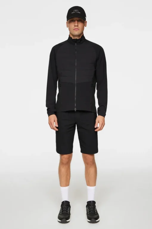 Golf|Jackets<J.Lindeberg Tech Hybrid Softshell Jacket Black