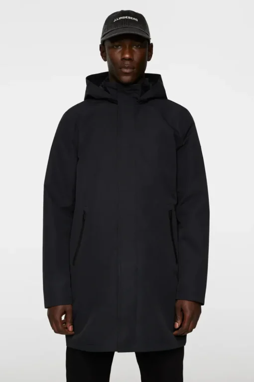 Jackets|Outerwear<J.Lindeberg Tobias 2L Midlength Jacket Black