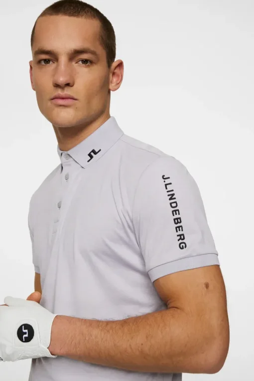 Golf|Polo Shirts<J.Lindeberg Tour Tech Polo LightGreyMelange