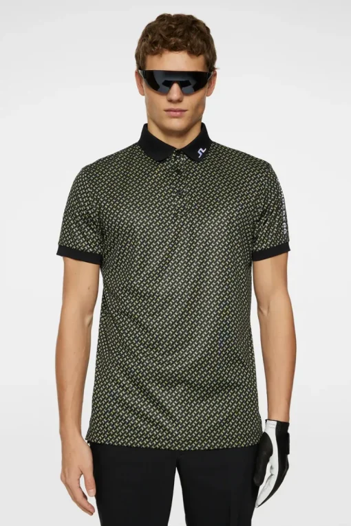 Golf|Polo Shirts<J.Lindeberg Tour Tech Print Polo TourGeoOliveS