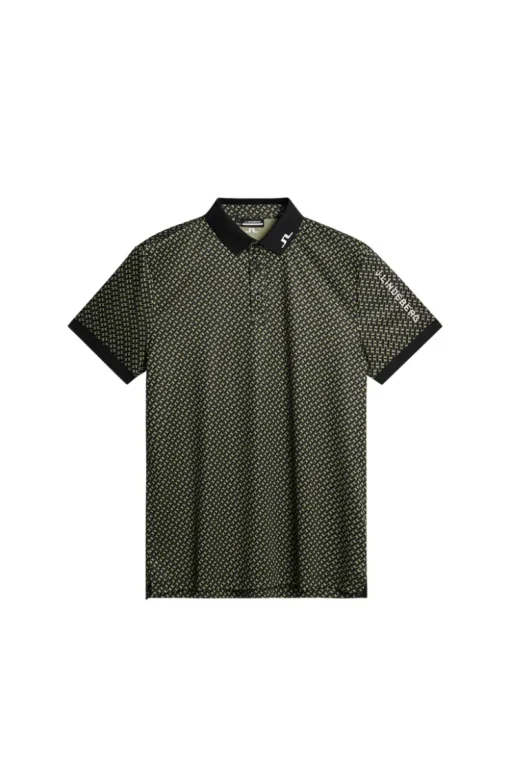 Golf|Polo Shirts<J.Lindeberg Tour Tech Print Polo TourGeoOliveS
