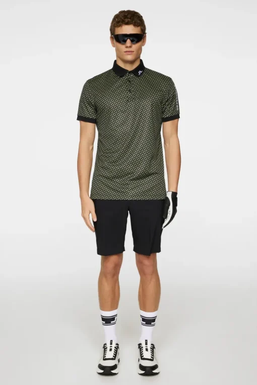 Golf|Polo Shirts<J.Lindeberg Tour Tech Print Polo TourGeoOliveS