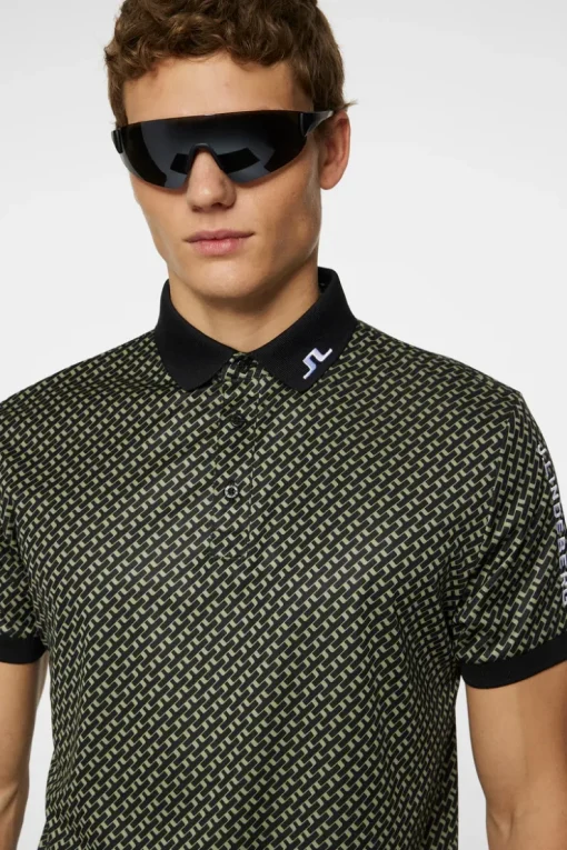 Golf|Polo Shirts<J.Lindeberg Tour Tech Print Polo TourGeoOliveS