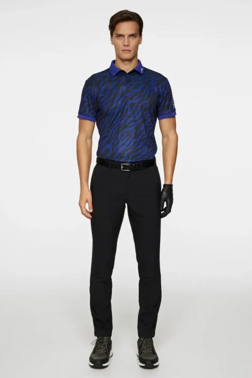 Golf|Polo Shirts<J.Lindeberg Tour Tech Print Polo TourTigerClematisM
