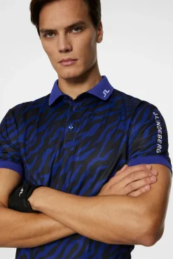 Golf|Polo Shirts<J.Lindeberg Tour Tech Print Polo TourTigerClematisM