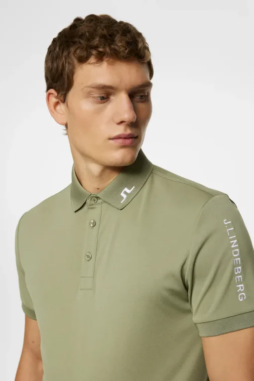 Golf|Polo Shirts<J.Lindeberg Tour Tech Slim Fit Polo OilGreen