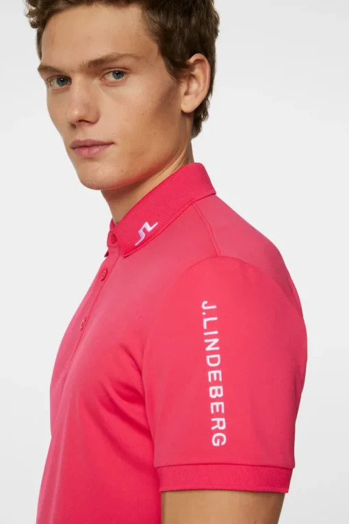 Golf|Polo Shirts<J.Lindeberg Tour Tech Slim Fit Polo Azalea