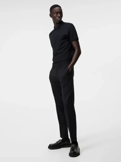 Polo Shirts|Tops<J.Lindeberg Troy Polo Shirt Seasonal Pique Black