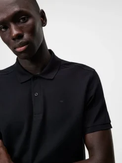 Polo Shirts|Tops<J.Lindeberg Troy Polo Shirt Seasonal Pique Black