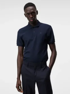 Polo Shirts|Tops<J.Lindeberg Troy Polo Shirt Seasonal Pique JLNavy