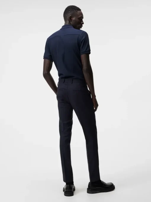 Polo Shirts|Tops<J.Lindeberg Troy Polo Shirt Seasonal Pique JLNavy