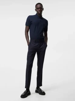 Polo Shirts|Tops<J.Lindeberg Troy Polo Shirt Seasonal Pique JLNavy