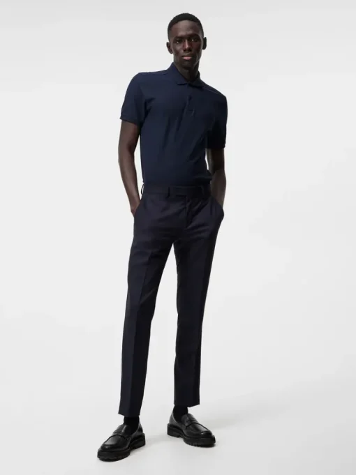 Polo Shirts|Tops<J.Lindeberg Troy Polo Shirt Seasonal Pique JLNavy