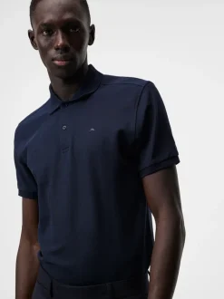 Polo Shirts|Tops<J.Lindeberg Troy Polo Shirt Seasonal Pique JLNavy