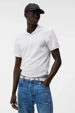 Polo Shirts|Tops<J.Lindeberg Troy Polo Shirt Seasonal Pique White