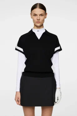 Golf|Knitwear<J.Lindeberg Vita Knitted Polo Shirt Black