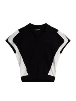 Golf|Knitwear<J.Lindeberg Vita Knitted Polo Shirt Black