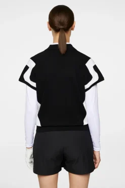 Golf|Knitwear<J.Lindeberg Vita Knitted Polo Shirt Black